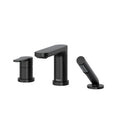 Riobel TIN10 Interval 3-hole deck mount tub filler trim in black