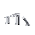 Riobel TIN10 Interval 3-hole deck mount tub filler trim in chrome