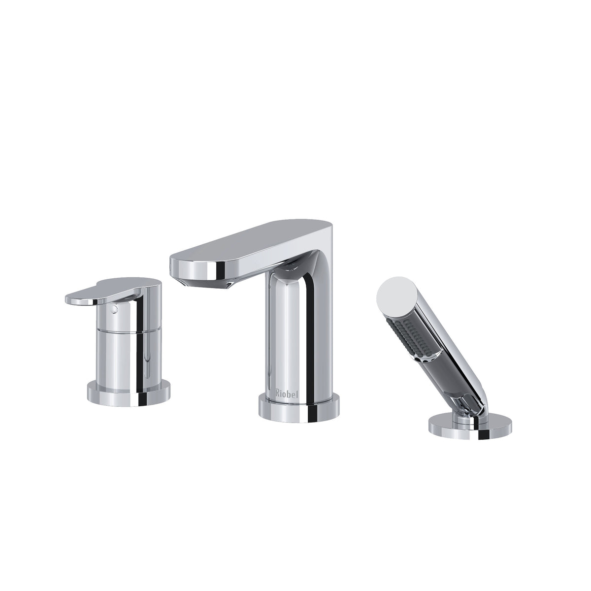 Riobel TIN10 Interval 3-hole deck mount tub filler trim in chrome