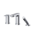 Riobel TIN16 Interval 3-hole pressure balance deck mount tub filler trim in chrome