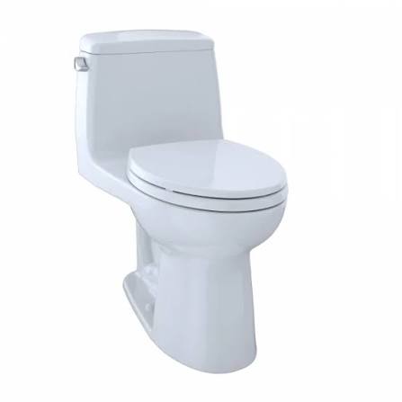 Toto | Toilet une pièce Eco Ultramax® – Conforme aux normes ADA, cuvette allongée 4,8 L (1,28 gpf) - Ms854114el