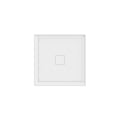 Rouge 3636 acrylic corner shower base in white