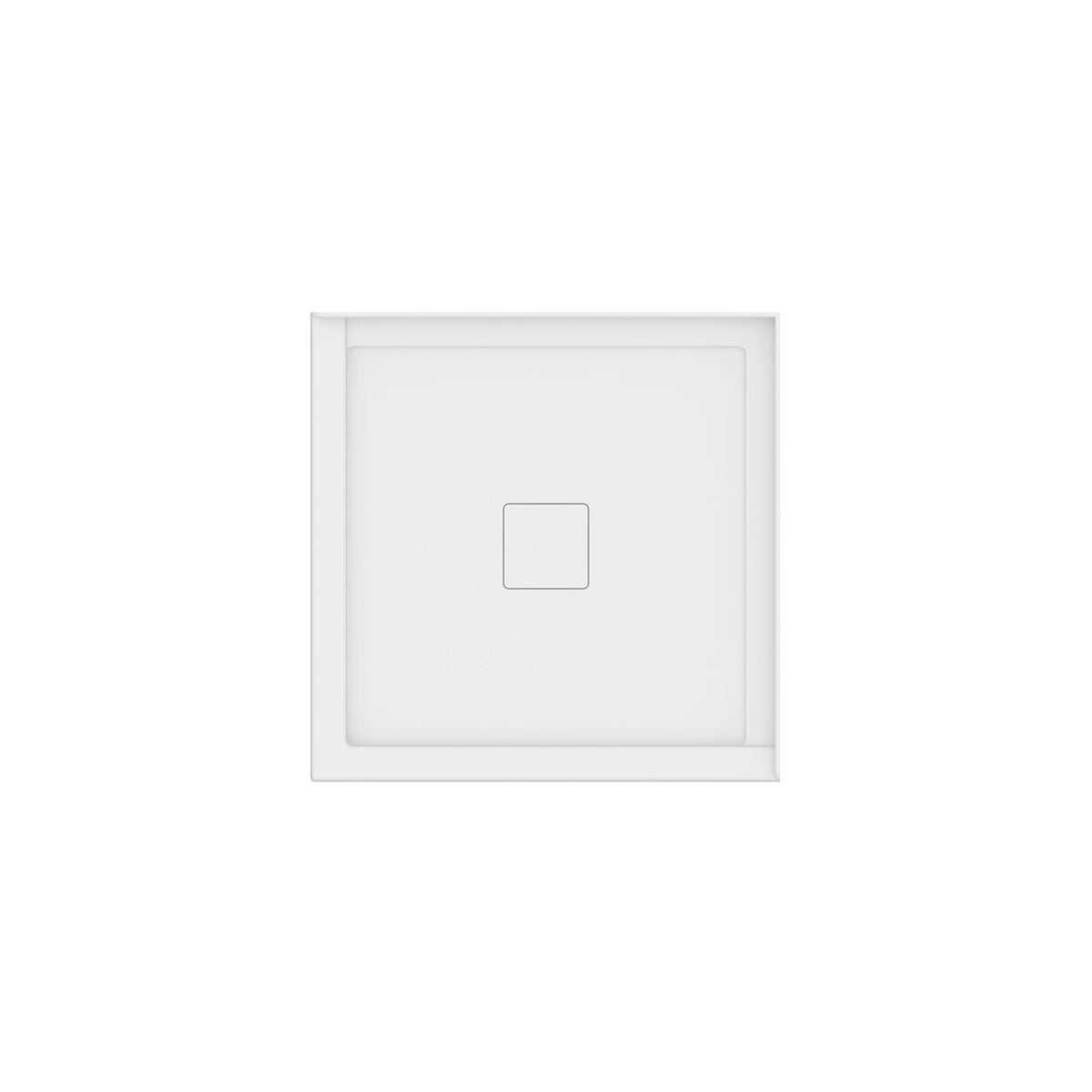 Rouge 3636 acrylic corner shower base in white