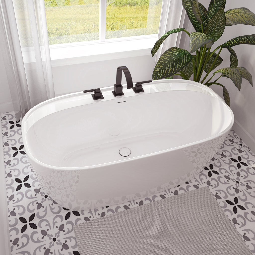 Alaro 5528 acrylic freestanding bathtub detail view