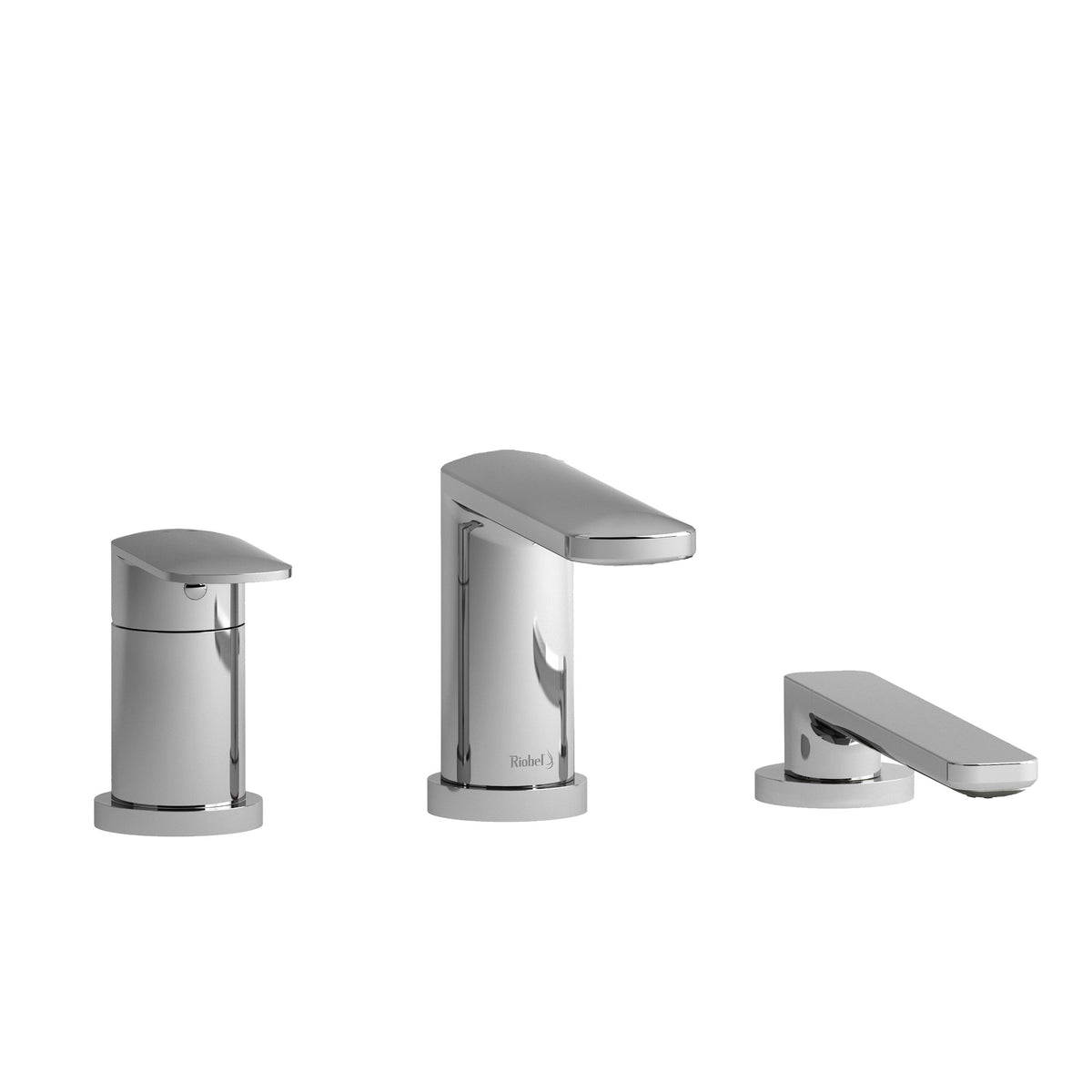 Riobel TEV16 Ever 3-hole pressure balance deck mount tub filler trim in chrome